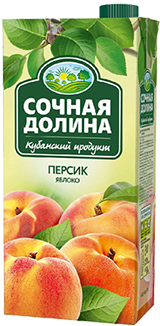 Персиково-яблочный сокосодержащий напиток 1,93 л/ 0,95 л/ 0,2 л