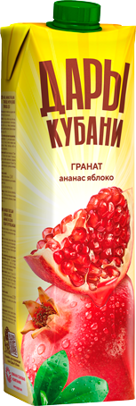 Сокосодержащий напиток из гранатов, ананасов и яблок 0,95 л