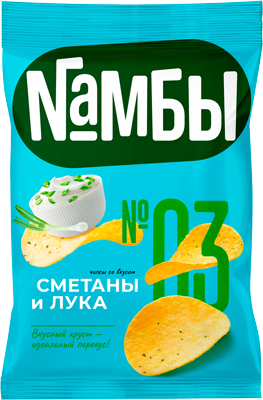 Чипсы картофельные «NAMБЫ» со вкусом сметаны и лука 70 г