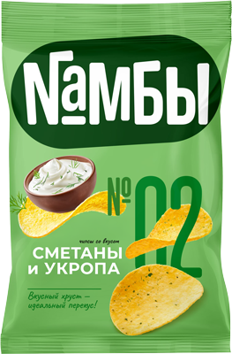 Чипсы картофельные «NAMБЫ» со вкусом сметаны и укропа 70 г