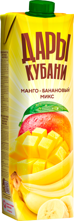 Сокосодержащий напиток из яблок, бананов и манго «манго-банановый микс» 0,95 л